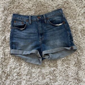 Madewell Women's Blue Rolled-Hem Denim Shorts